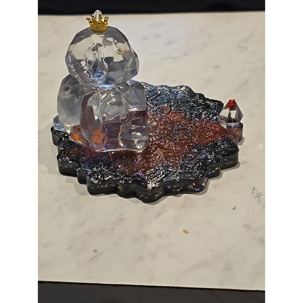 Handmade Resin Cell Phone‎ Holder Red Black Clear Bear 737